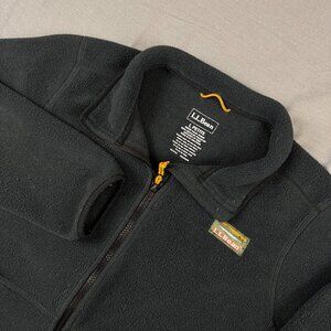 L.L. Bean Mountain Classic Fleece Jacket Full Zip Womens Large Petite Black